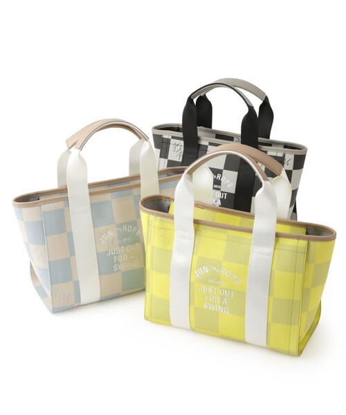 【新品】JUN&ROPE チェッカープリントカートバッグ JUN&ROPE'｜チェッカープリントカートバック | Rakuten Fashion