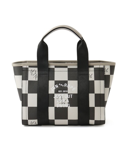JUN&ROPE'（ジュンアンドロペ）の「チェッカープリントカートバック（トートバッグ・レディース・ブラック/サックスブルー/イエロー・FREE）」の5枚目の写真