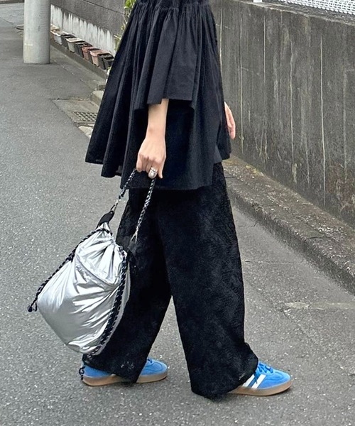 notch.（ノッチ）の「【 notch. by KR 】スクエアパターンレースパンツ（その他パンツ・レディース・ブラック/アイボリー・M/TM）」の13枚目の写真