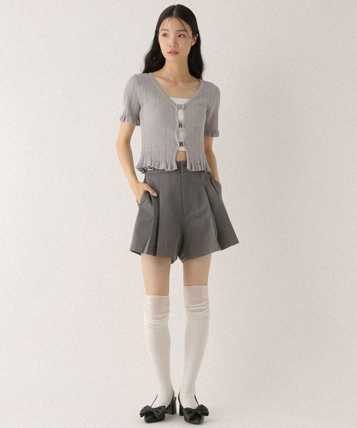 Heather(ヘザー)の「サイドベルトプリーツショートパンツ 491940(その他パンツ・レディース・グレー/ブラック・S/M)」の19枚目の写真