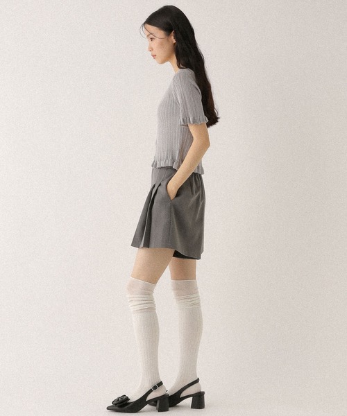 Heather(ヘザー)の「サイドベルトプリーツショートパンツ 491940(その他パンツ・レディース・グレー/ブラック・S/M)」の17枚目の写真