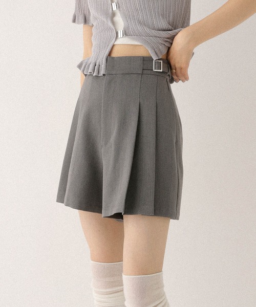 Heather(ヘザー)の「サイドベルトプリーツショートパンツ 491940(その他パンツ・レディース・グレー/ブラック・S/M)」の15枚目の写真