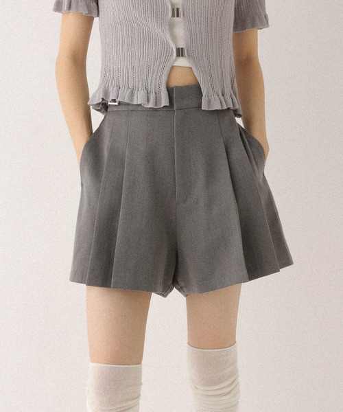 Heather(ヘザー)の「サイドベルトプリーツショートパンツ 491940(その他パンツ・レディース・グレー/ブラック・S/M)」の14枚目の写真
