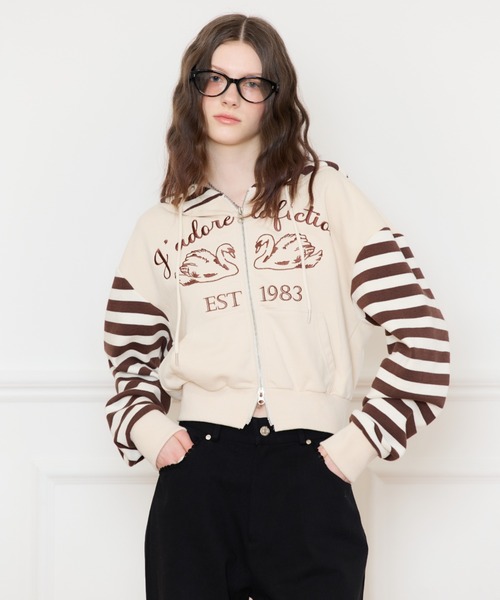 パーカー L16 SWAN HOOD ZIP-UP レディース L16 SWAN HOOD ZIP-UP（パーカー）｜LARTIGENT（ラーティゼン