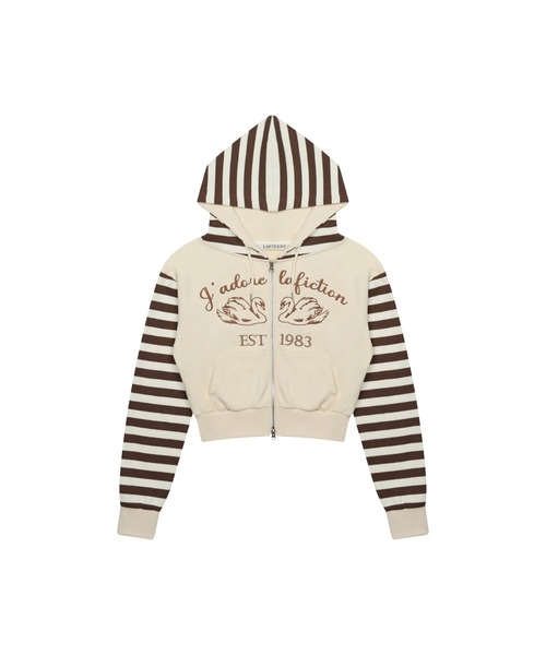 パーカー L16 SWAN HOOD ZIP-UP レディース L16 SWAN HOOD ZIP-UP（パーカー）｜LARTIGENT（ラーティゼン