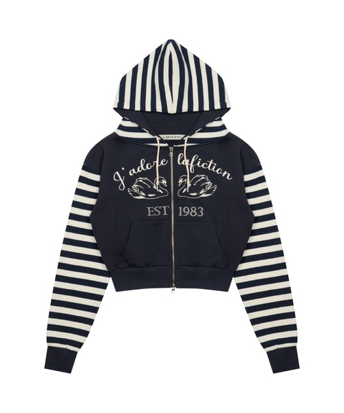 パーカー L16 SWAN HOOD ZIP-UP レディース L16 SWAN HOOD ZIP-UP（パーカー）｜LARTIGENT（ラーティゼン