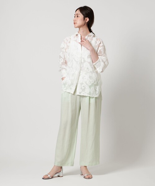 UNITED ARROWS ペイズリー カット ジャガード ブラウス　アローズ セール】ペイズリー カット ジャガード ブラウス（シャツ