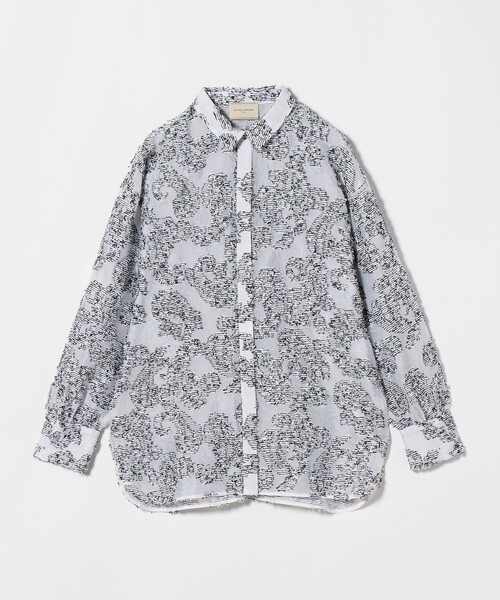 UNITED ARROWS ペイズリー カット ジャガード ブラウス