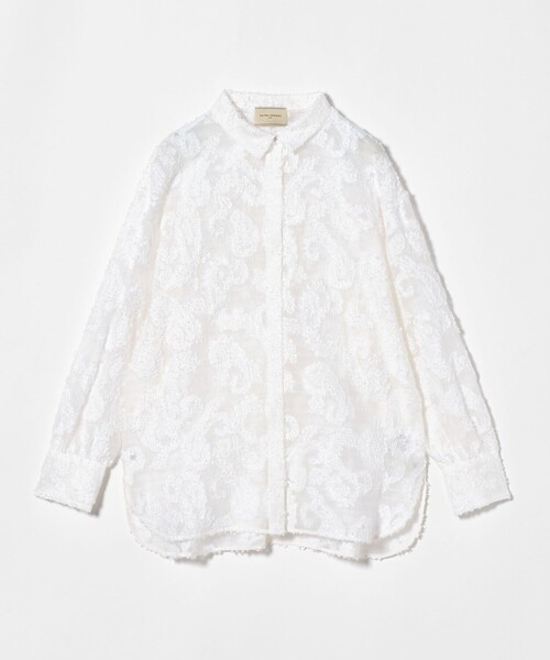 UNITED ARROWS ペイズリー カット ジャガード ブラウス　アローズ セール】ペイズリー カット ジャガード ブラウス（シャツ