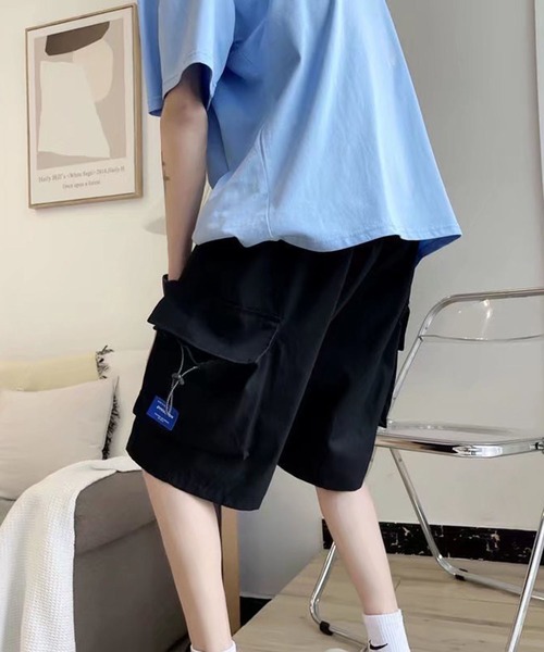 NOWLE(ノウル)の「【NOWLE】ワンポイント ミリタリー ショート カーゴパンツ(カーゴパンツ・メンズ・カーキ/ブラック系/カーキ系/ブラック/グレー系/グレー・FREE)」の12枚目の写真
