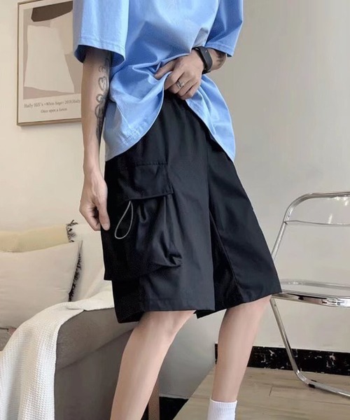 NOWLE(ノウル)の「【NOWLE】ワンポイント ミリタリー ショート カーゴパンツ(カーゴパンツ・メンズ・カーキ/ブラック系/カーキ系/ブラック/グレー系/グレー・FREE)」の13枚目の写真