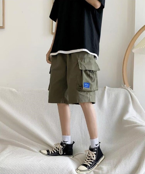 NOWLE(ノウル)の「【NOWLE】ワンポイント ミリタリー ショート カーゴパンツ(カーゴパンツ・メンズ・カーキ/ブラック系/カーキ系/ブラック/グレー系/グレー・FREE)」の20枚目の写真