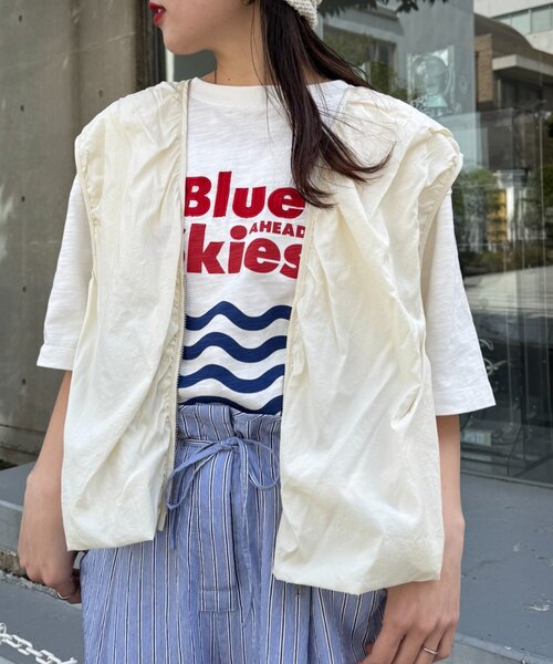 CIAOPANIC TYPY(チャオパニックティピー)の「【kairi企画】シアーナイロンバルーンベスト(ベスト・レディース・カーキ/ブラック/アイボリー・ONE SIZE)」の1枚目の写真