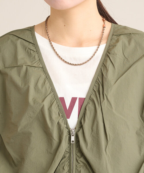 CIAOPANIC TYPY(チャオパニックティピー)の「【kairi企画】シアーナイロンバルーンベスト(ベスト・レディース・カーキ/ブラック/アイボリー・ONE SIZE)」の10枚目の写真