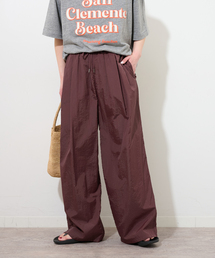 ライトナイロンワイドパンツ