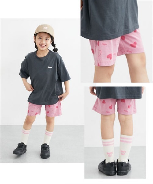 ハートプリントハーフパンツ（女の子）（その他パンツ