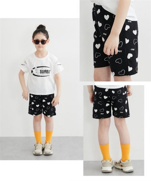 ハートプリントハーフパンツ（女の子）（その他パンツ