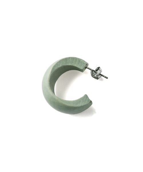 marjour(マージュール)の「WOOD HOOP PIERCE(ピアス(両耳用)・レディース・アイボリー/ブルー・FREE)」の12枚目の写真