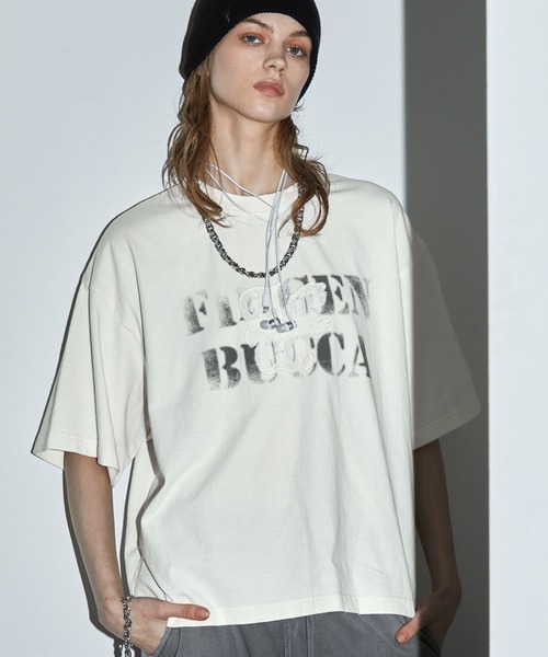 SWAGVIBE(スワッグバイブ)の「【SWAGVIBE】Frost Fade Patchwork Oversize Tee(Tシャツ/カットソー・メンズ・オフホワイト/ブラック/ダークブラウン・M/L)」の17枚目の写真