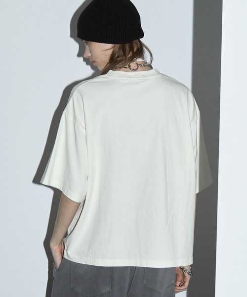 SWAGVIBE(スワッグバイブ)の「【SWAGVIBE】Frost Fade Patchwork Oversize Tee(Tシャツ/カットソー・メンズ・オフホワイト/ブラック/ダークブラウン・M/L)」の22枚目の写真