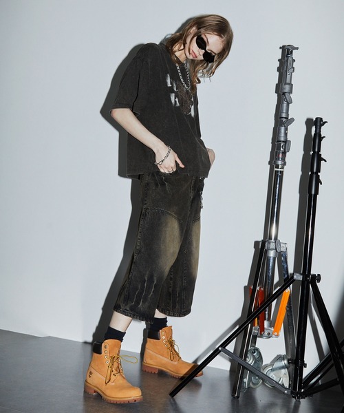 SWAGVIBE(スワッグバイブ)の「【SWAGVIBE】Frost Fade Patchwork Oversize Tee(Tシャツ/カットソー・メンズ・オフホワイト/ブラック/ダークブラウン・M/L)」の13枚目の写真