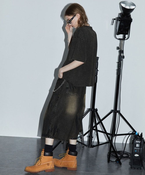 SWAGVIBE(スワッグバイブ)の「【SWAGVIBE】Frost Fade Patchwork Oversize Tee(Tシャツ/カットソー・メンズ・オフホワイト/ブラック/ダークブラウン・M/L)」の14枚目の写真