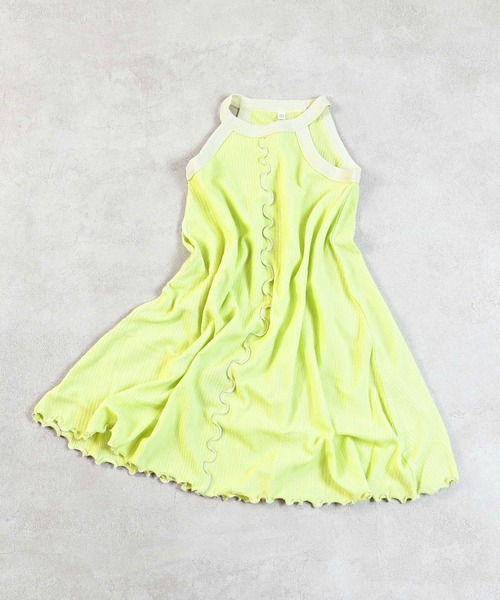 MARKEY'S（マーキーズ）の「ホルターネックメローワンピース（ワンピース・キッズ・ピンク/ブラック/ライトブルー/ライトグリーン・150/140/130/120/110/100/90）」の3枚目の写真