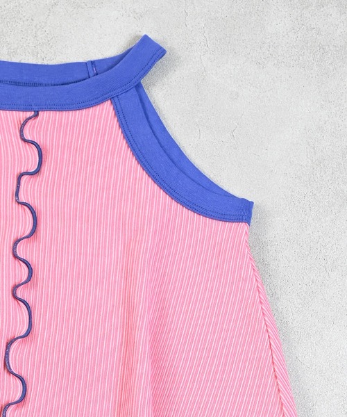 MARKEY'S（マーキーズ）の「ホルターネックメローワンピース（ワンピース・キッズ・ピンク/ブラック/ライトブルー/ライトグリーン・150/140/130/120/110/100/90）」の12枚目の写真