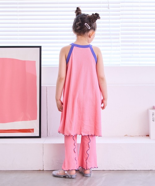 MARKEY'S（マーキーズ）の「ホルターネックメローワンピース（ワンピース・キッズ・ピンク/ブラック/ライトブルー/ライトグリーン・150/140/130/120/110/100/90）」の9枚目の写真