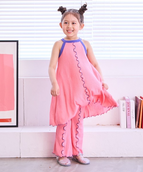 MARKEY'S（マーキーズ）の「ホルターネックメローワンピース（ワンピース・キッズ・ピンク/ブラック/ライトブルー/ライトグリーン・150/140/130/120/110/100/90）」の7枚目の写真