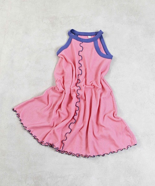 MARKEY'S（マーキーズ）の「ホルターネックメローワンピース（ワンピース・キッズ・ピンク/ブラック/ライトブルー/ライトグリーン・150/140/130/120/110/100/90）」の5枚目の写真