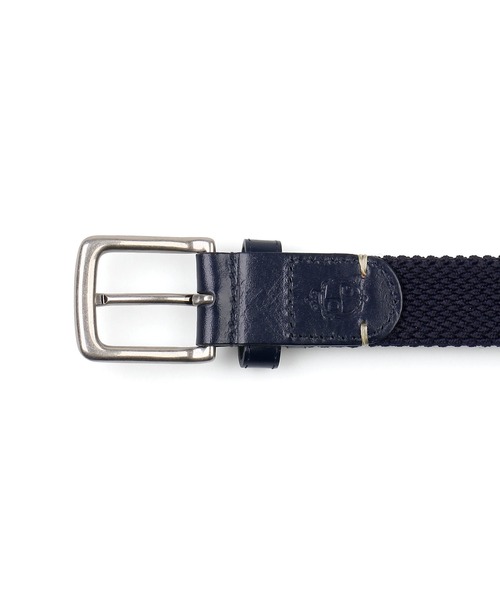 The DUFFER of ST.GEORGE（ザダファーオブセントジョージ）の「RUBBER MESH STRIPE BELT：ラバーメッシュ ストライプベルト（ベルト・メンズ・ブラック/ネイビー・F）」の7枚目の写真