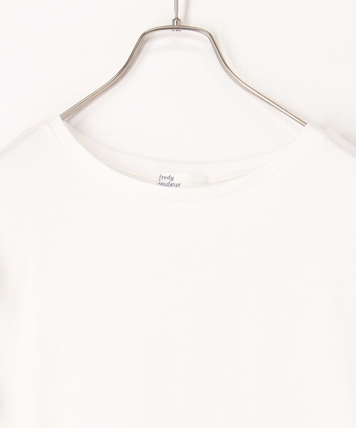 fredy couleur(フレディクルール)の「TC天竺袖フリルTシャツ(Tシャツ/カットソー・レディース・ブラック系その他/レッド/ブラック/オフホワイト・38)」の5枚目の写真