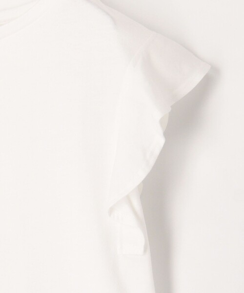 fredy couleur(フレディクルール)の「TC天竺袖フリルTシャツ(Tシャツ/カットソー・レディース・ブラック系その他/レッド/ブラック/オフホワイト・38)」の6枚目の写真