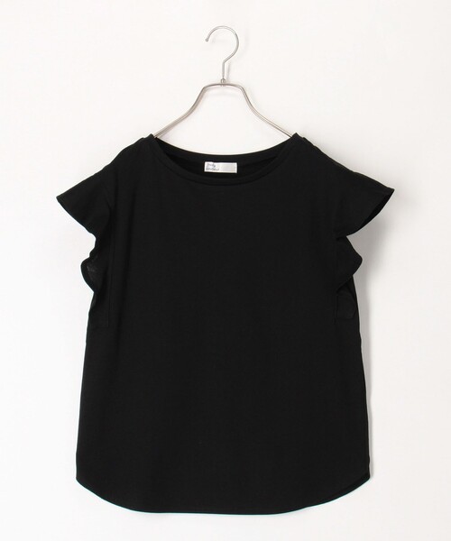 fredy couleur(フレディクルール)の「TC天竺袖フリルTシャツ(Tシャツ/カットソー・レディース・ブラック系その他/レッド/ブラック/オフホワイト・38)」の13枚目の写真