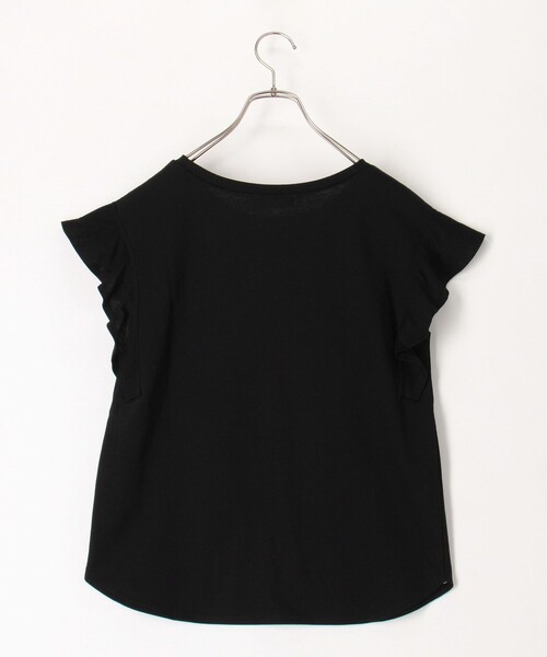 fredy couleur(フレディクルール)の「TC天竺袖フリルTシャツ(Tシャツ/カットソー・レディース・ブラック系その他/レッド/ブラック/オフホワイト・38)」の15枚目の写真