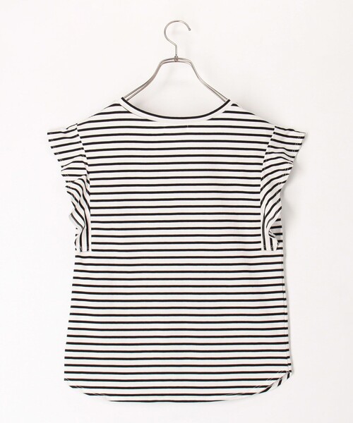 fredy couleur(フレディクルール)の「TC天竺袖フリルTシャツ(Tシャツ/カットソー・レディース・ブラック系その他/レッド/ブラック/オフホワイト・38)」の21枚目の写真