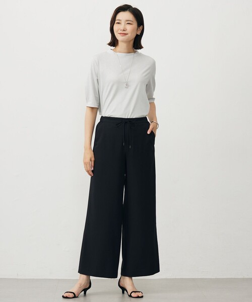 J.PRESS(ジェイプレス)の「【洗える・吸水速乾・接触冷感・セットアップ対応】Light ジョーゼット ワイド パンツ(その他パンツ・レディース・グレー系/ブラック系/ネイビー系/ベージュ系・9/11/13/7)」の21枚目の写真