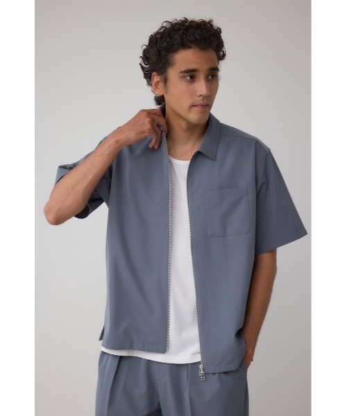AZUL by moussy(アズールバイマウジー)の「C/Tテックドッツジップシャツ(シャツ/ブラウス・メンズ・ブルー/グレー/ブラック/ダークカーキ・MEDIUM/LARGE)」の8枚目の写真