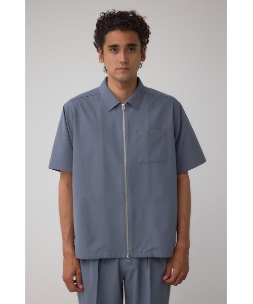 AZUL by moussy(アズールバイマウジー)の「C/Tテックドッツジップシャツ(シャツ/ブラウス・メンズ・ブルー/グレー/ブラック/ダークカーキ・MEDIUM/LARGE)」の6枚目の写真