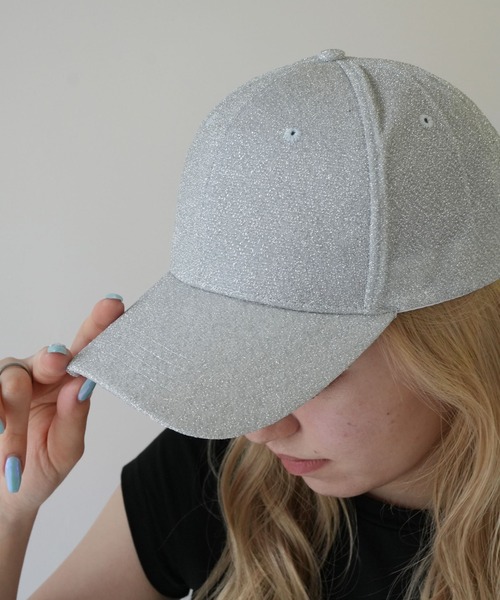 O40★美品★23SS★極上モニーレ＆ラメ糸 キャップ ブルネロクチネリ O40☆美品☆23SS☆極上モニーレ＆ラメ糸 キャップ ブルネロクチネリ