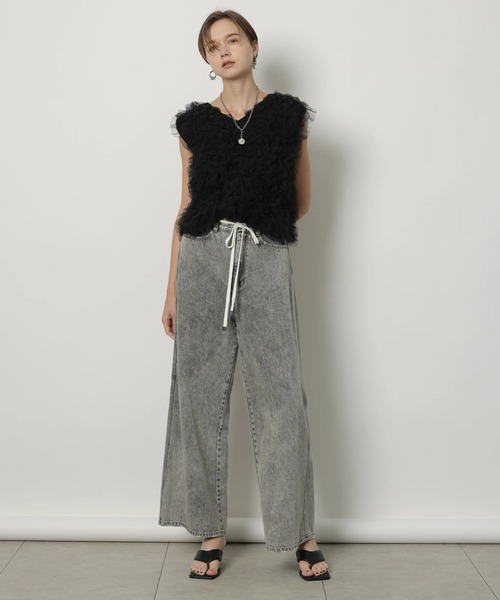 CADUNE(カデュネ)の「ドロストデニムパンツ(その他パンツ・レディース・ネイビー/ライトグレー/ライトブルー・34/36/38/40)」の5枚目の写真