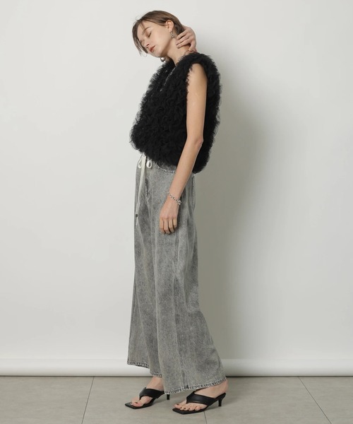 CADUNE(カデュネ)の「ドロストデニムパンツ(その他パンツ・レディース・ネイビー/ライトグレー/ライトブルー・34/36/38/40)」の6枚目の写真