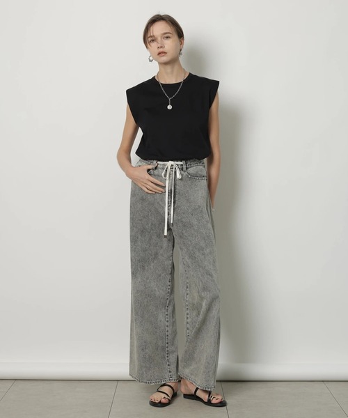 CADUNE(カデュネ)の「ドロストデニムパンツ(その他パンツ・レディース・ネイビー/ライトグレー/ライトブルー・34/36/38/40)」の7枚目の写真