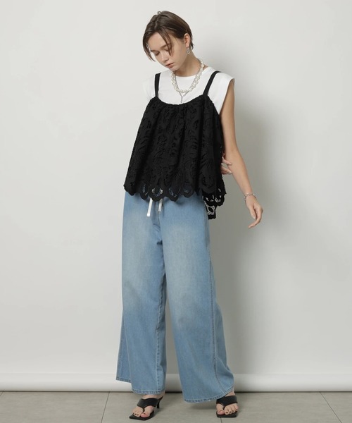 CADUNE(カデュネ)の「ドロストデニムパンツ(その他パンツ・レディース・ネイビー/ライトグレー/ライトブルー・34/36/38/40)」の19枚目の写真