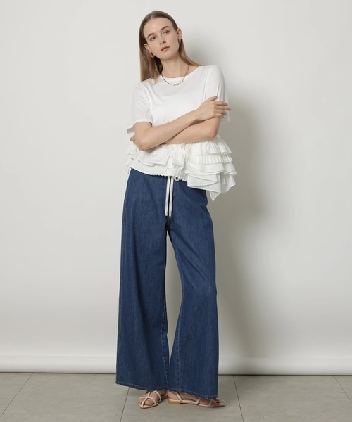 CADUNE(カデュネ)の「ドロストデニムパンツ(その他パンツ・レディース・ネイビー/ライトグレー/ライトブルー・34/36/38/40)」の22枚目の写真