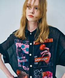 RNA | B2924 プリントパッチシアーシャツ(シャツ/ブラウス)