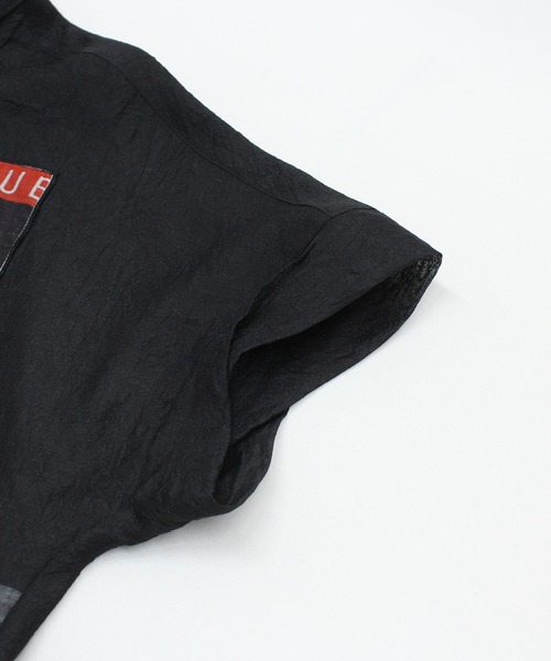 RNA（アールエヌエー）の「B2924 プリントパッチシアーシャツ（シャツ/ブラウス・レディース・オフホワイト/ブラック/ラベンダー・MEDIUM）」の7枚目の写真