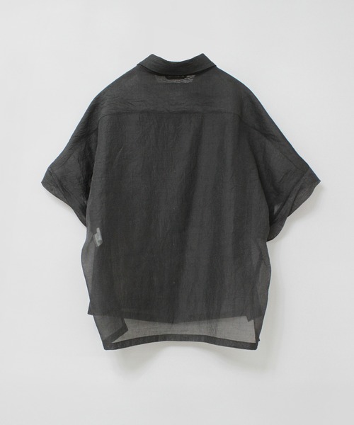 RNA（アールエヌエー）の「B2924 プリントパッチシアーシャツ（シャツ/ブラウス・レディース・オフホワイト/ブラック/ラベンダー・MEDIUM）」の17枚目の写真