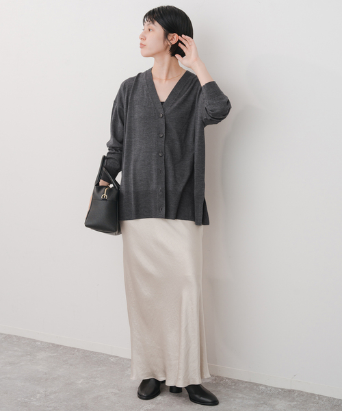 Spick & Span（スピックアンドスパン）の「《追加》18Gカーディガン（カーディガン/ボレロ・レディース・ブラック/イエロー系その他/ブラウン/レッド/チャコールグレー・FREE）」の17枚目の写真